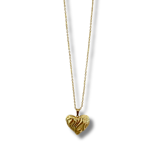 Collar corazón - dorado
