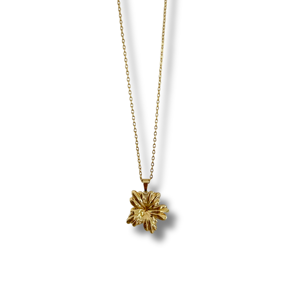 Collar flor - dorado