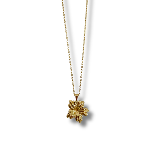Collar flor - dorado