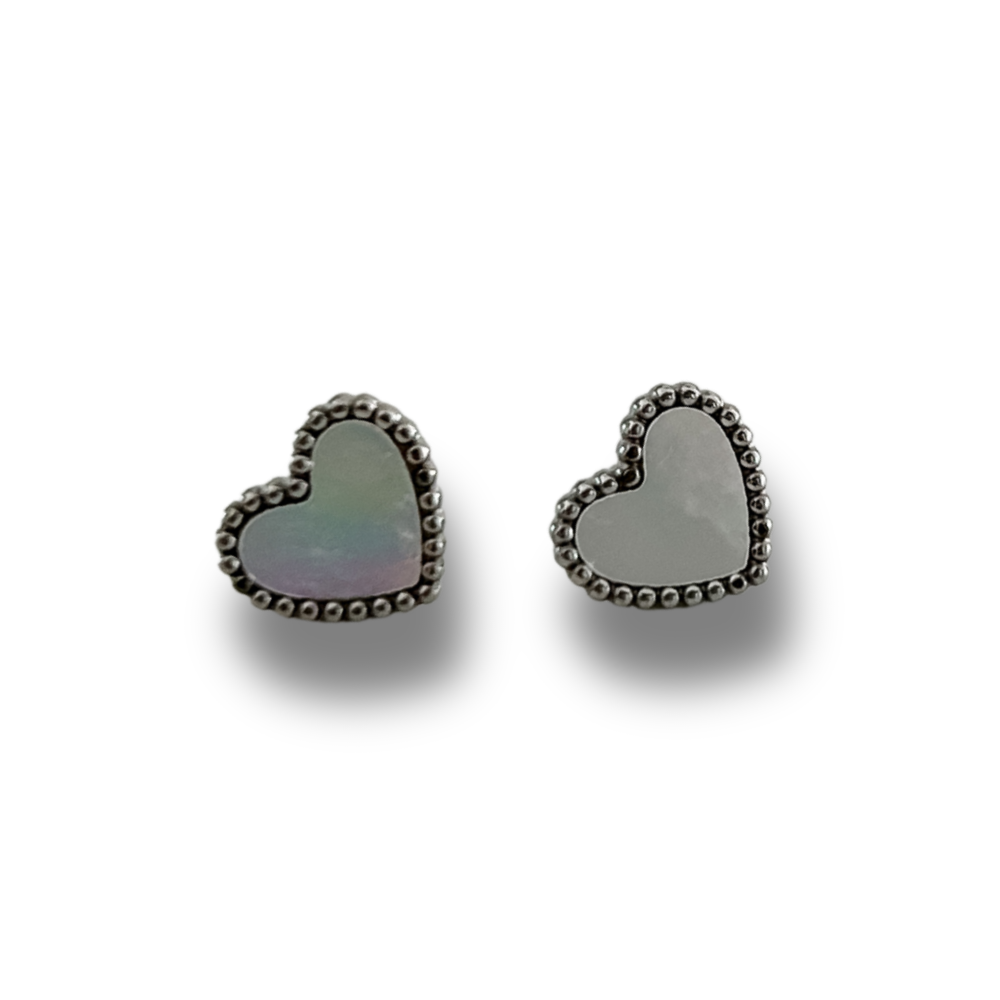 Pantallas corazón blanco - plata