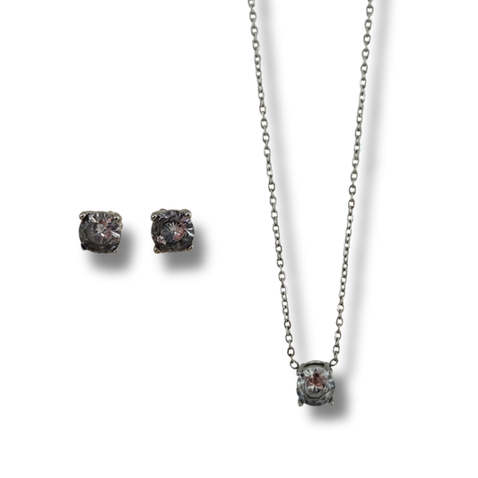 Bundle - 2 piezas - collar + pantallas - plata