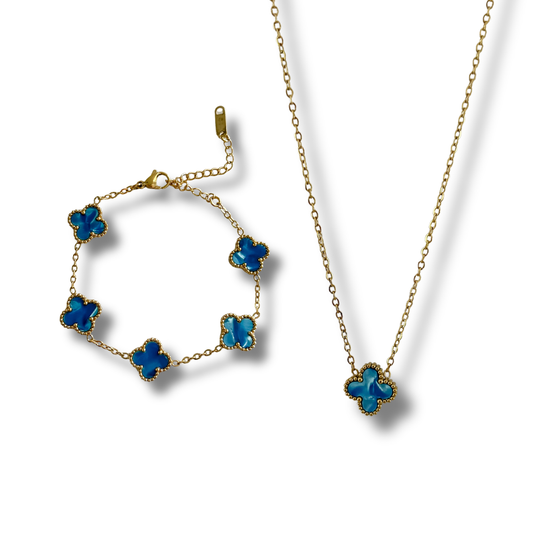 Bundle - 2 piezas - collar + pulsera - dorado