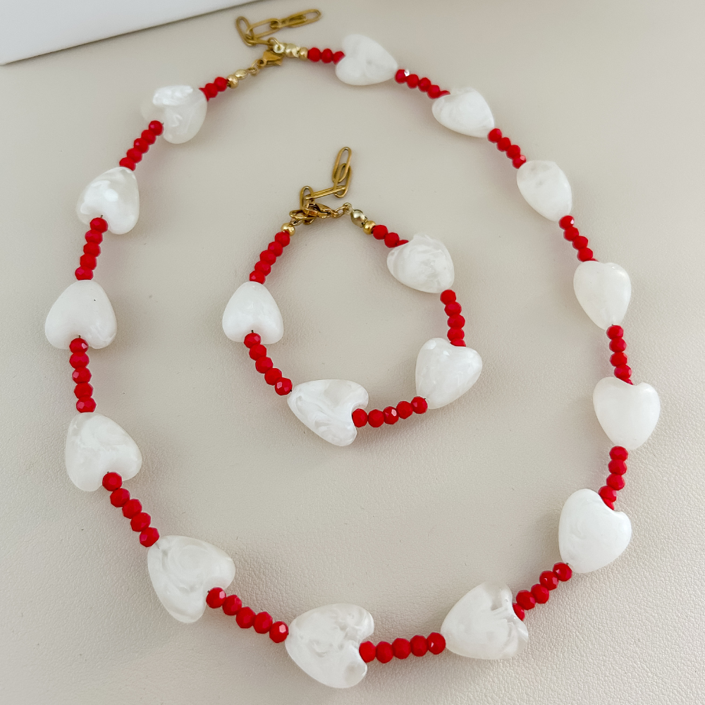 Bundle - 2 piezas - collar + pulsera - dorado