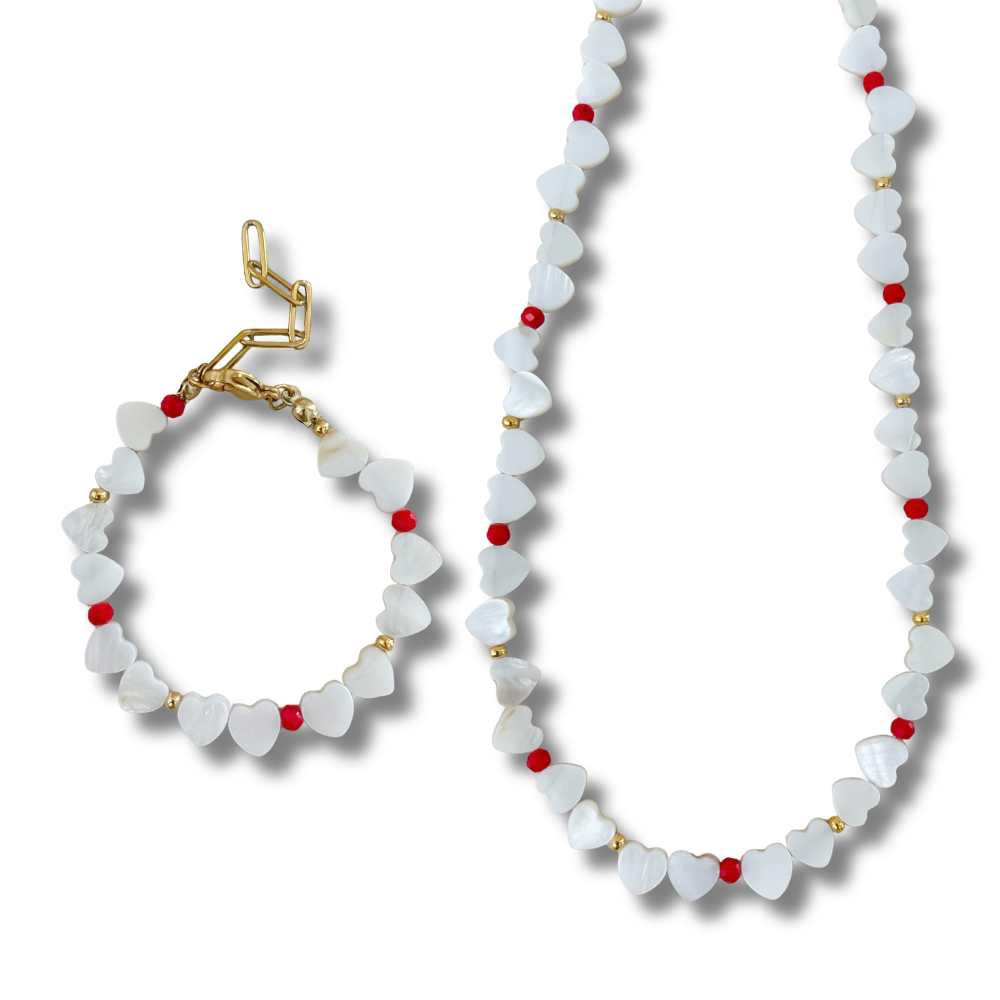 Bundle - 2 piezas - collar + pulsera - dorado