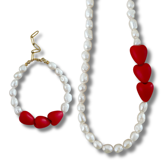 Bundle - 2 piezas - collar + pulsera - dorado