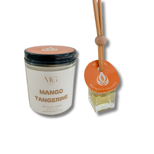 Bundle - Mango Tangerine - vela 8oz + difusor para carro