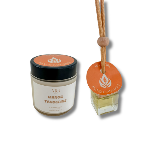 Bundle - Mango Tangerine - vela 4oz + difusor para carro