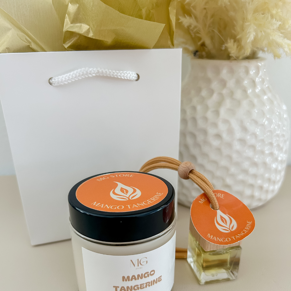 Bundle - Mango Tangerine - vela 4oz + difusor para carro