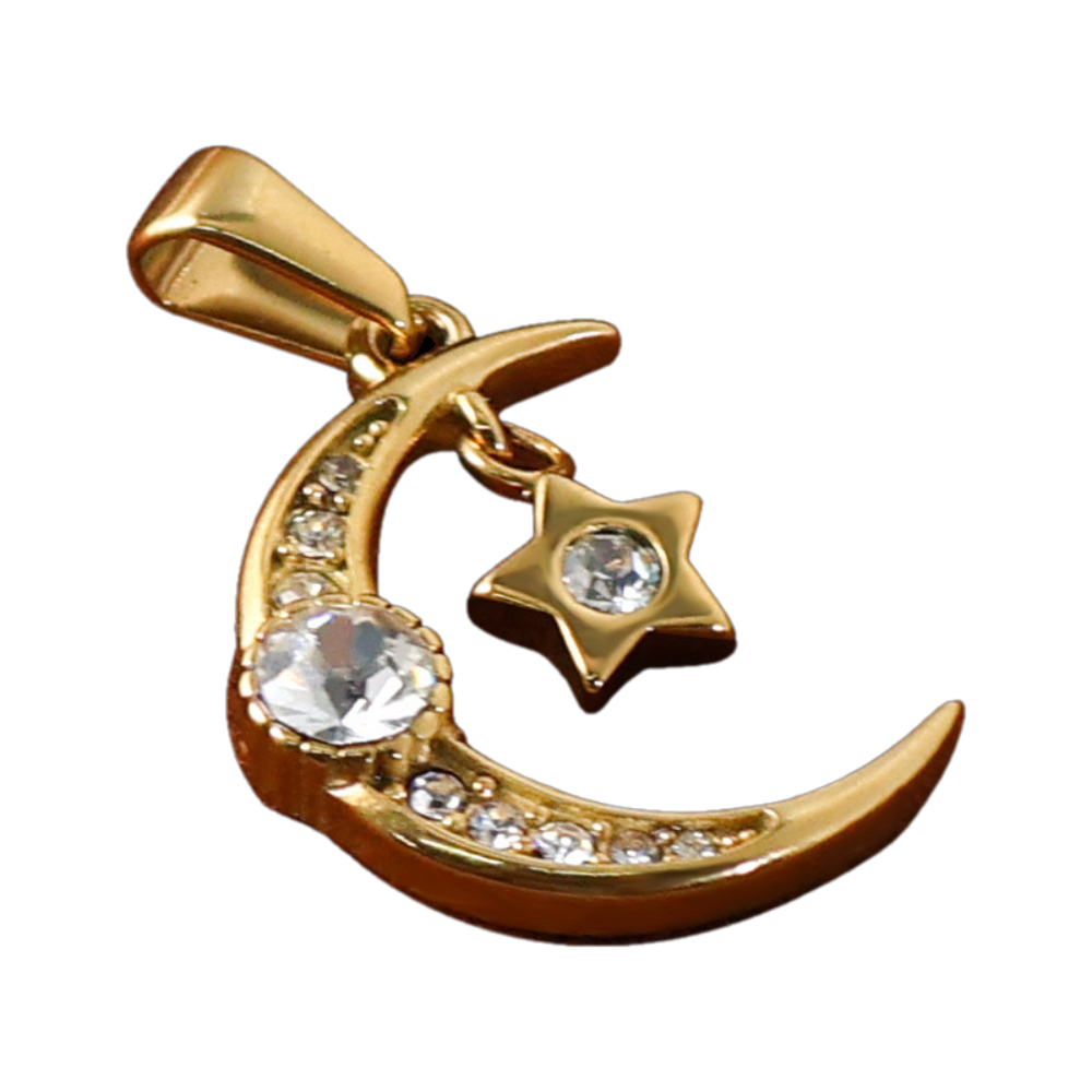 Charm luna y estrella - dorado