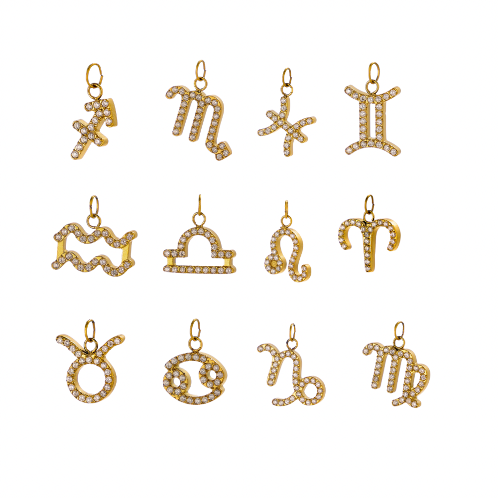 Charms Signos Zodiacales - Leo, Sagitario, Escorpio, Piscis, Géminis, Acuario, Libra, Tauro, Capricornio, Virgo, Aries y Cáncer