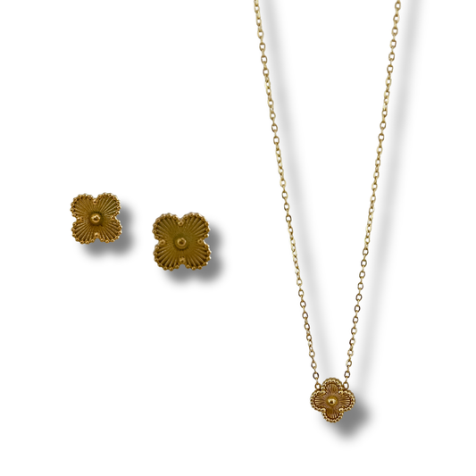 Bundle - 2 piezas - collar + pantallas - dorado