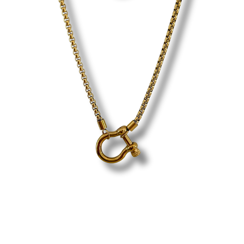 Collar dorado - cierre frontal