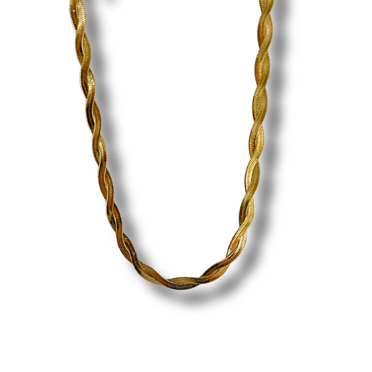 Collar trenzado - dorado
