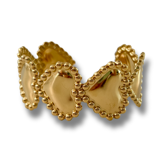 Pulsera corazón - dorado