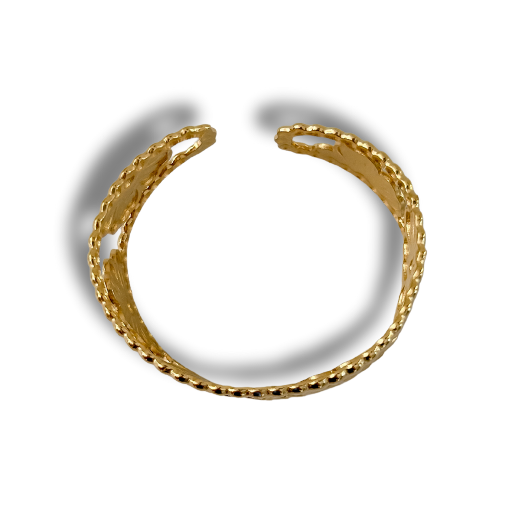 Pulsera flores - dorado