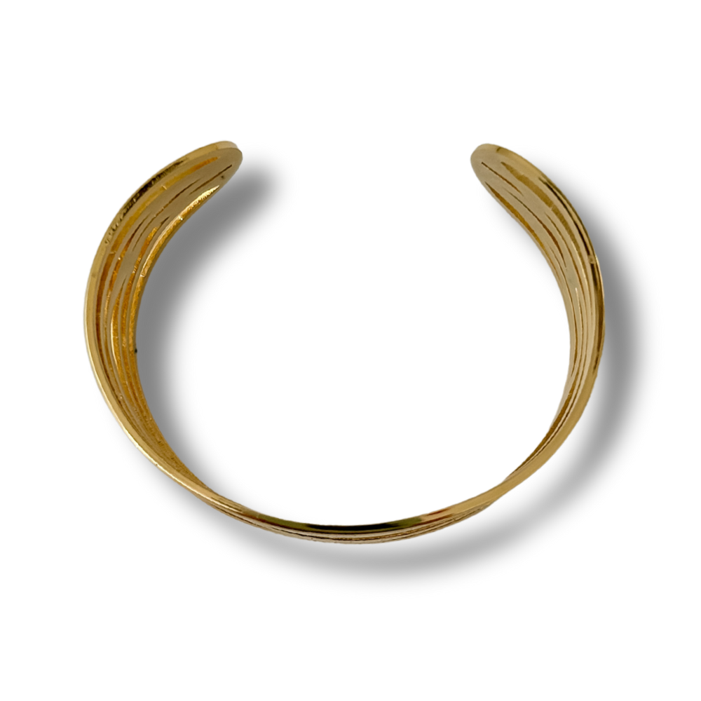 Pulsera franjas - dorado