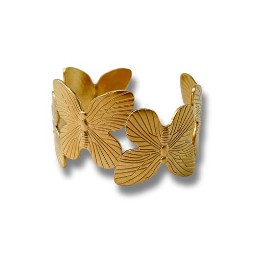 Pulsera mariposa - dorado