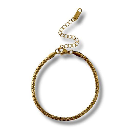 Pulsera box - dorado