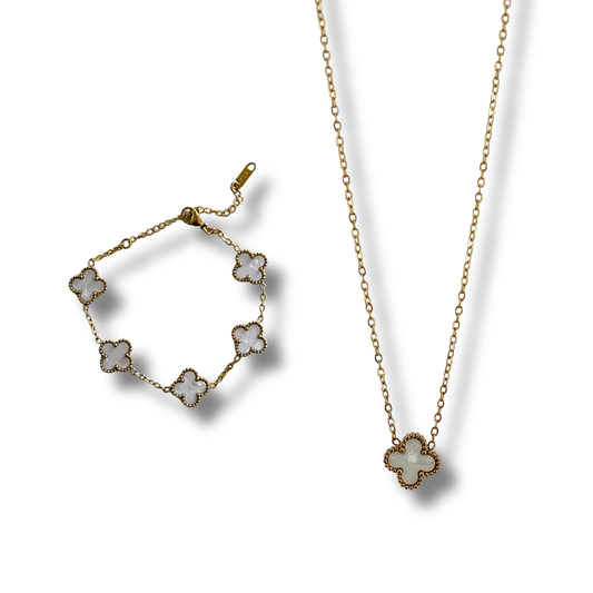 Bundle - 2 piezas - collar + pulsera - dorado