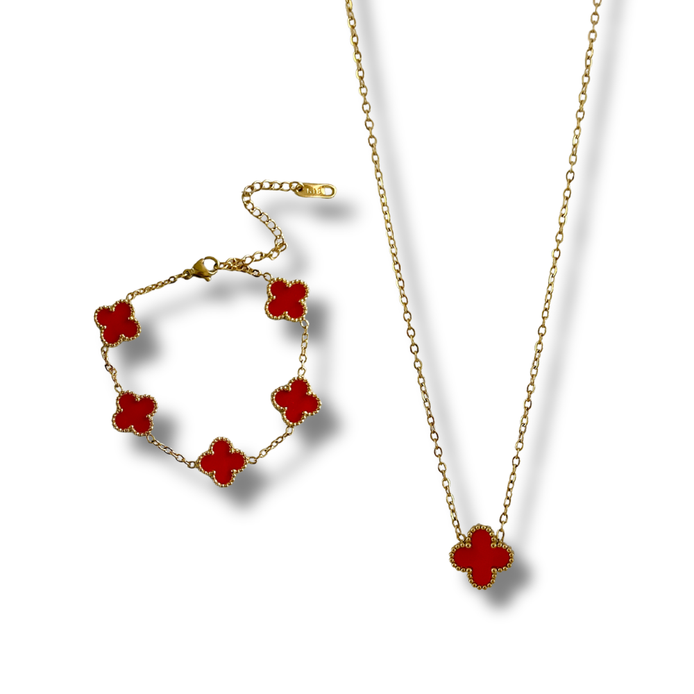 Bundle - 2 piezas - collar + pulsera - dorado